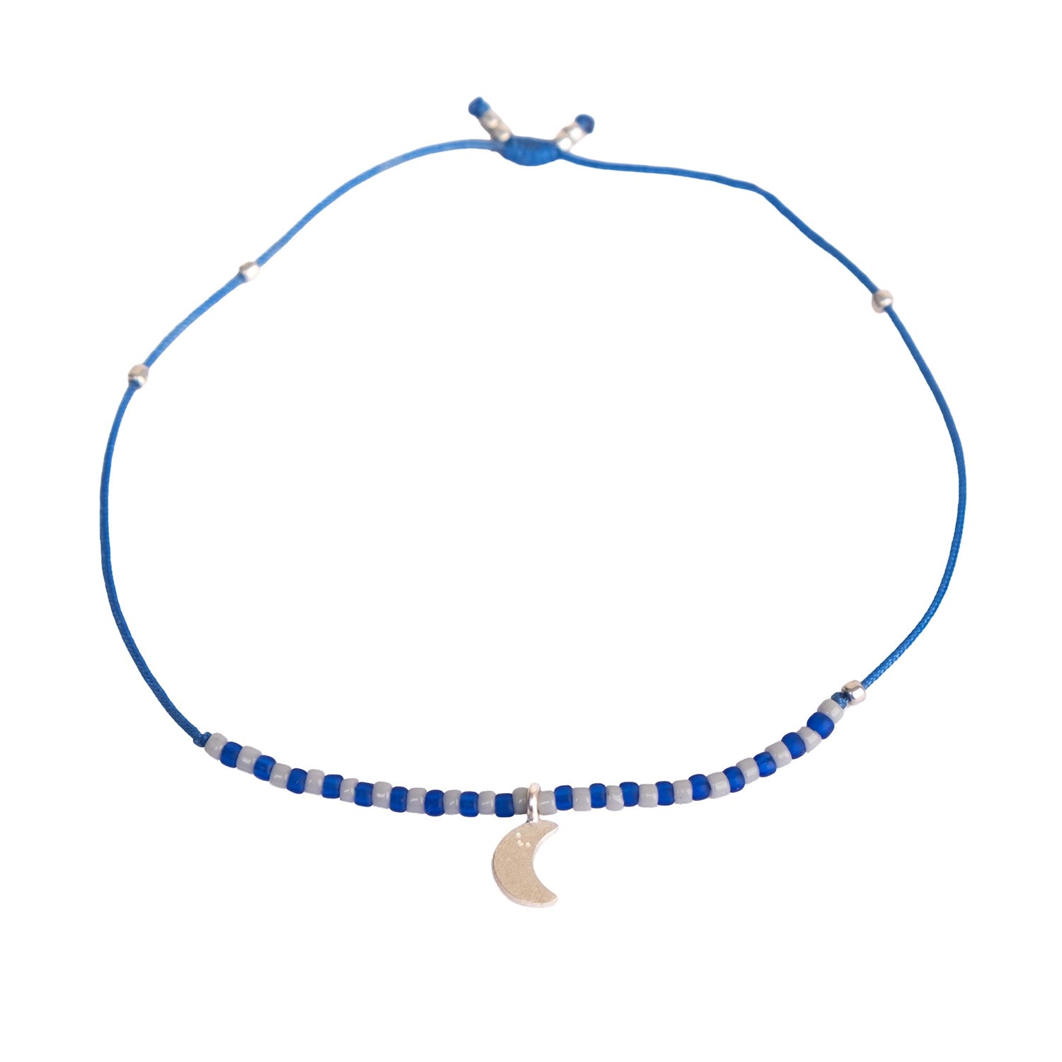 Pulsera Dije Luna Y Mostacillas