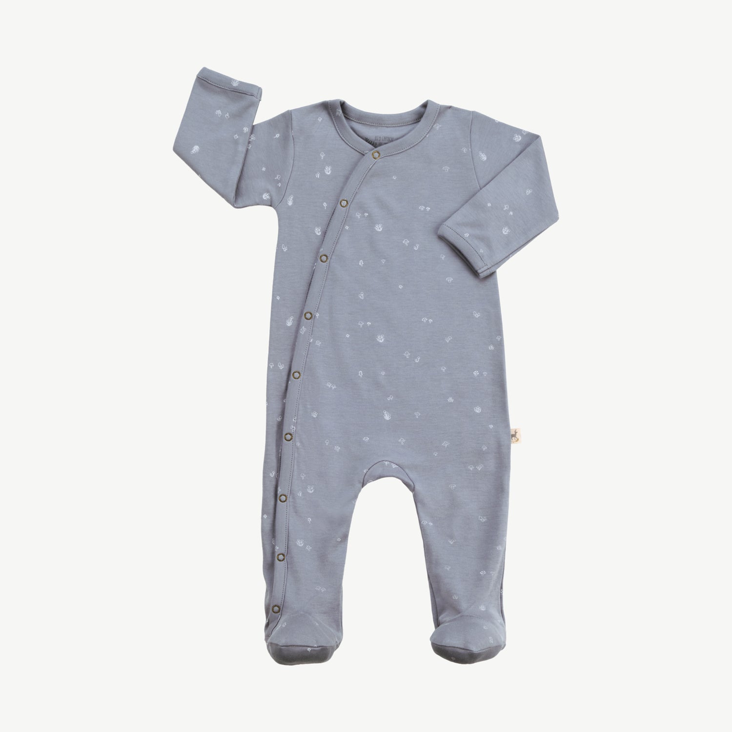 Pijama con Patitas - Hongos Gris Pizarra