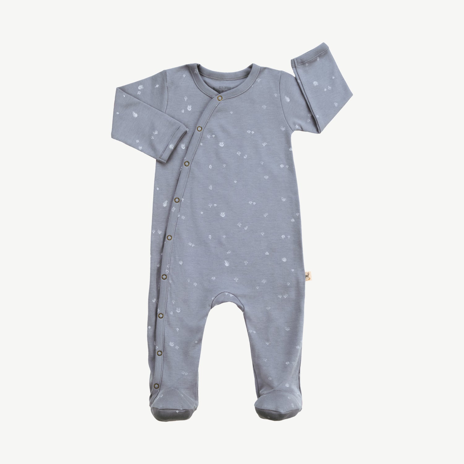 Pijama con Patitas - Hongos Gris Pizarra
