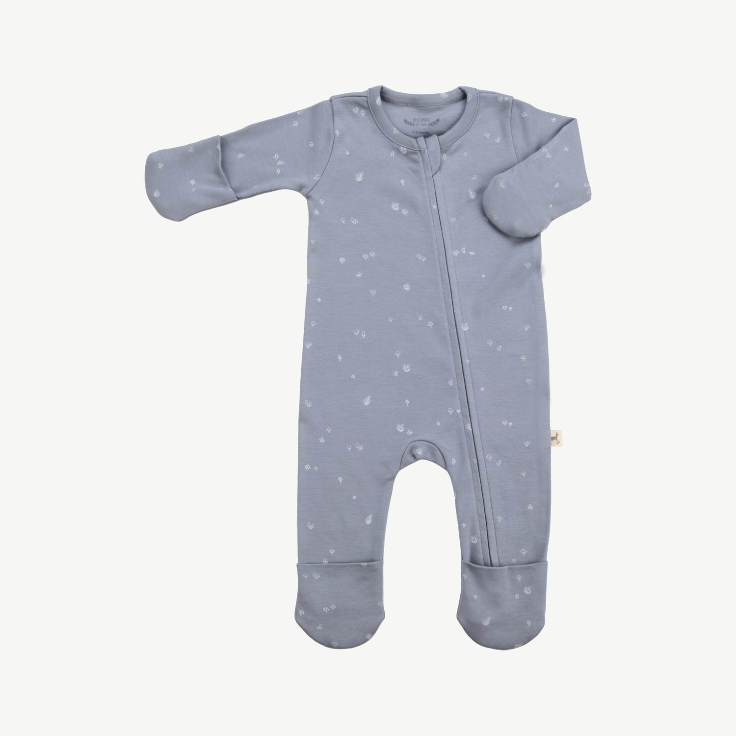 Pijama con cierre - Hongos Gris Pizarra