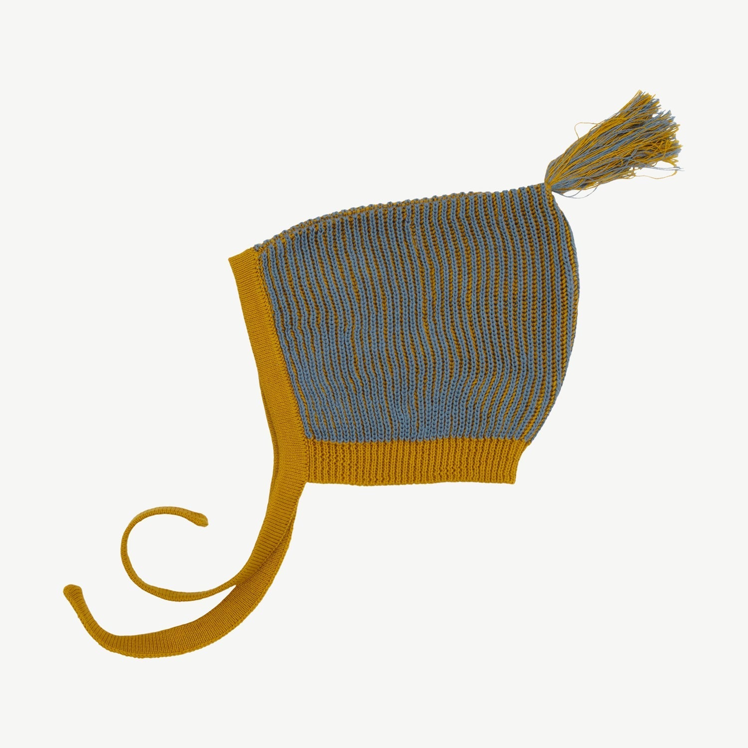 Gorro Tejido - a dos tonos Mostaza