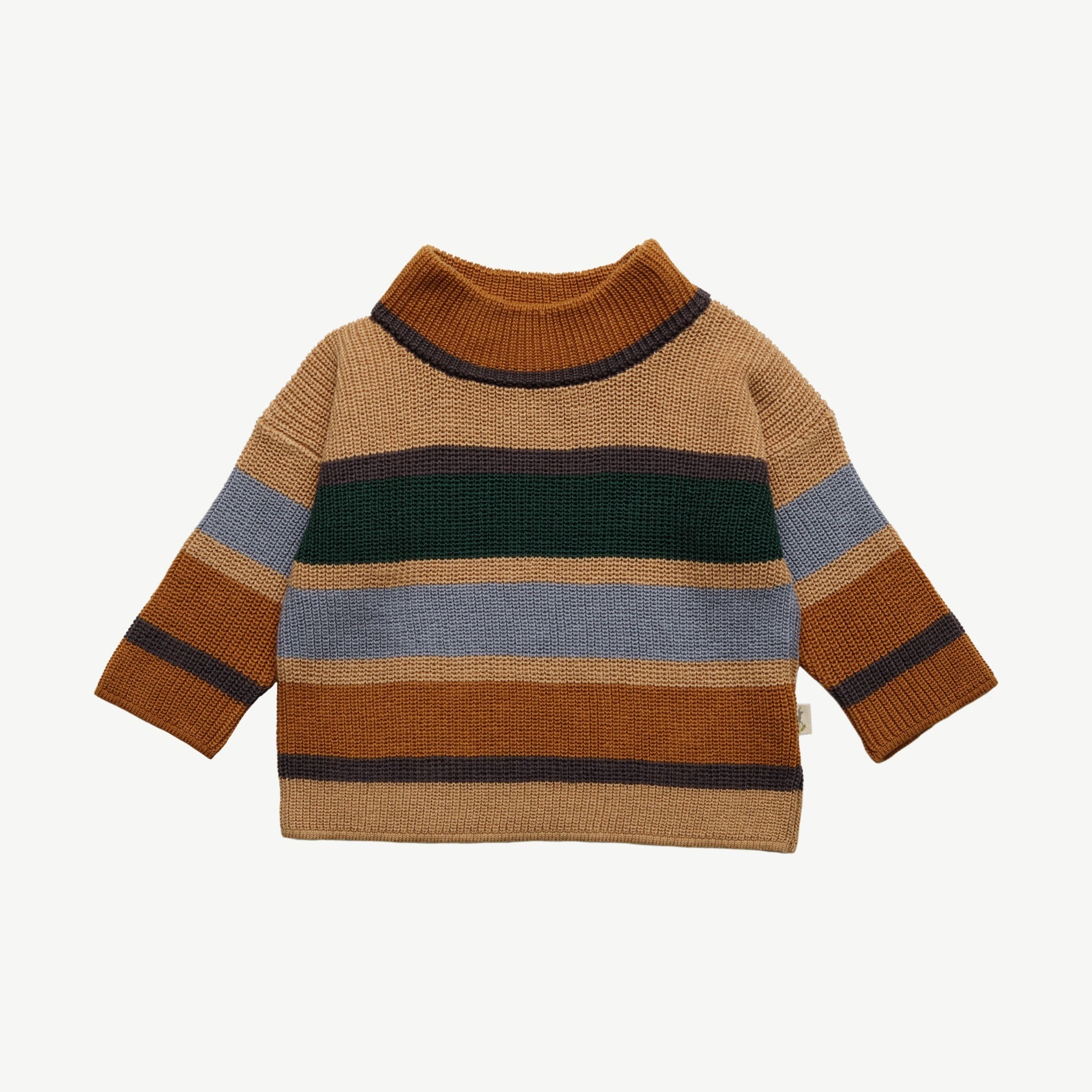 Suéter Tejido Oversized - a rayas Cobre