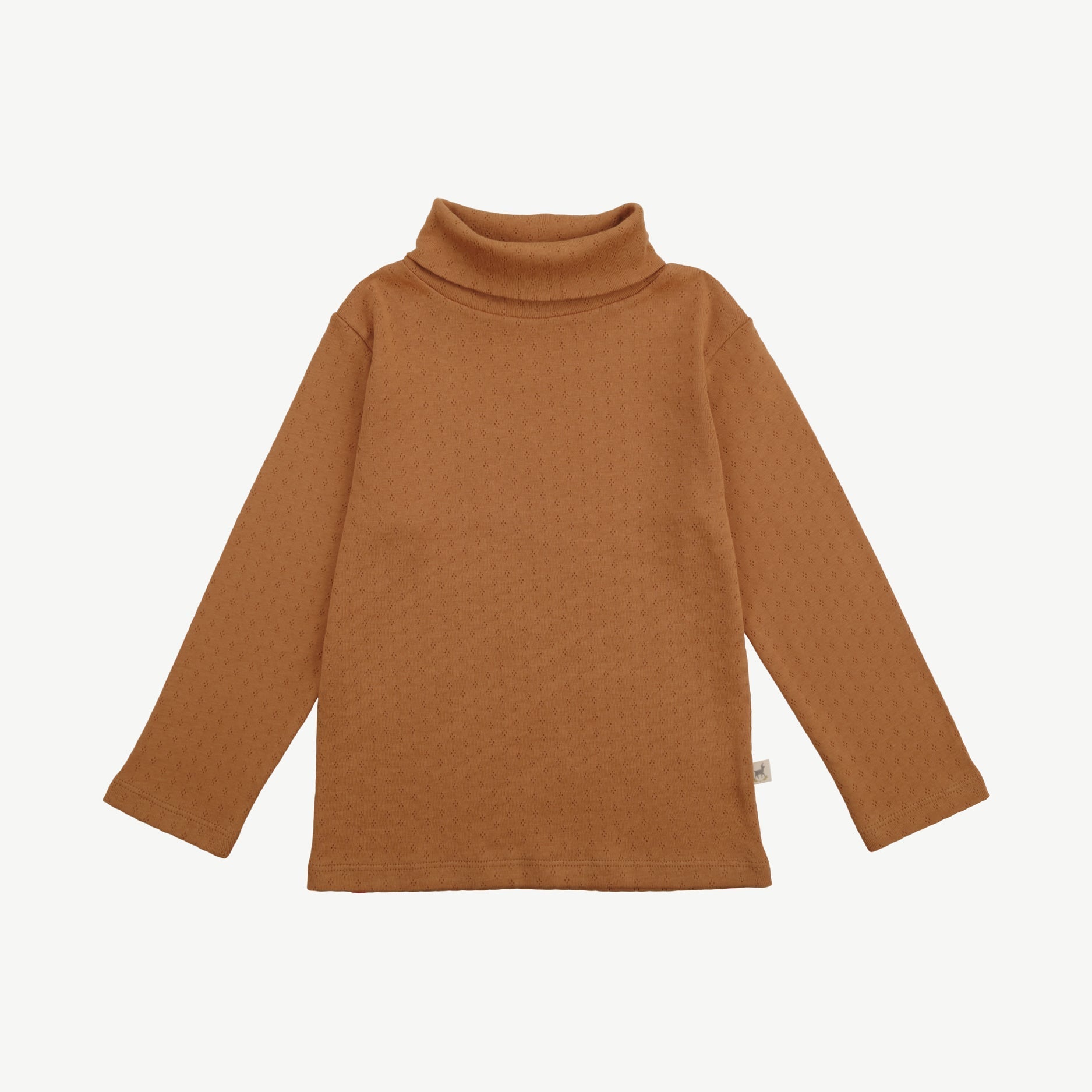 Polo Cuello Tortuga - Pointelle Cobre