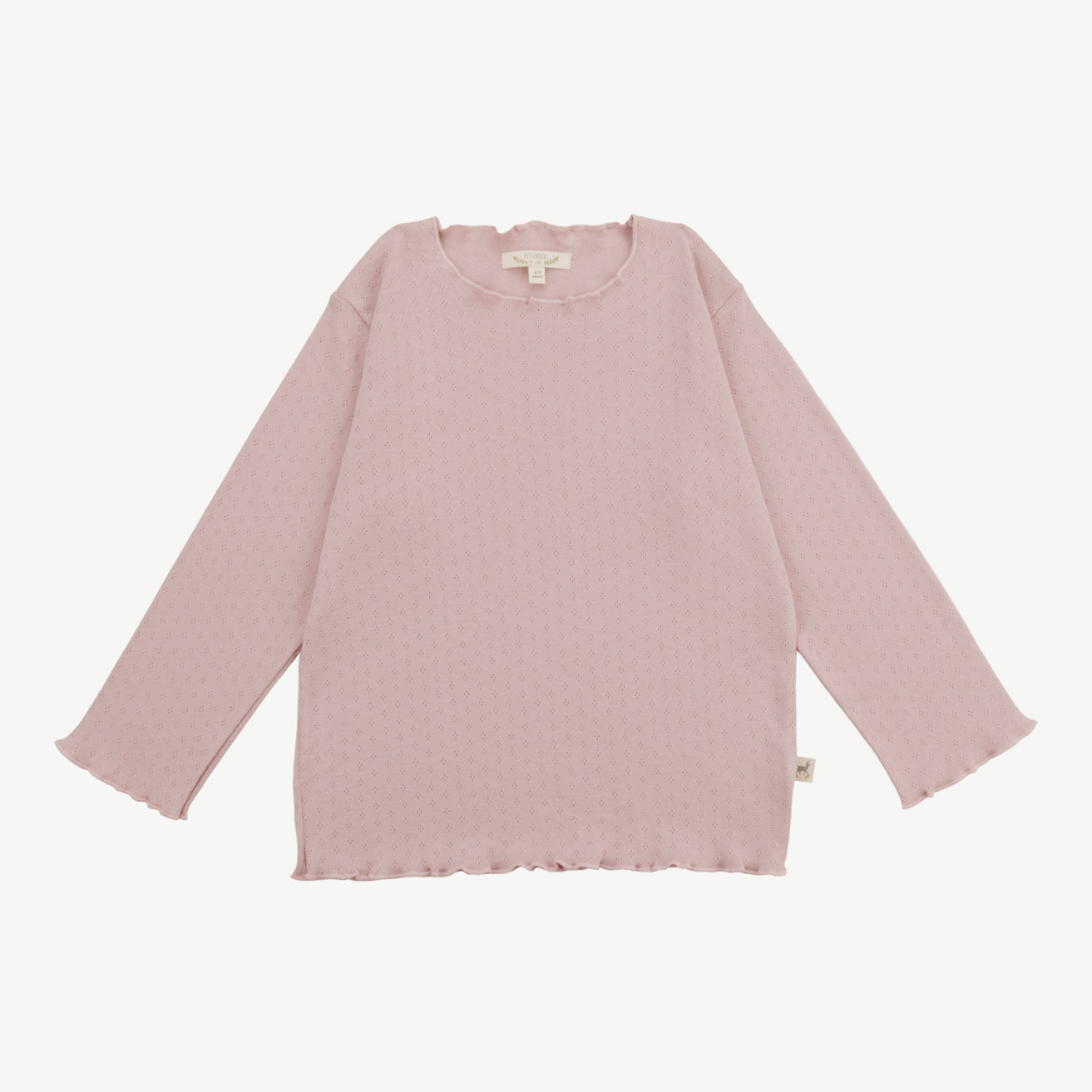 Polo Manga Larga - Pointelle Rosado