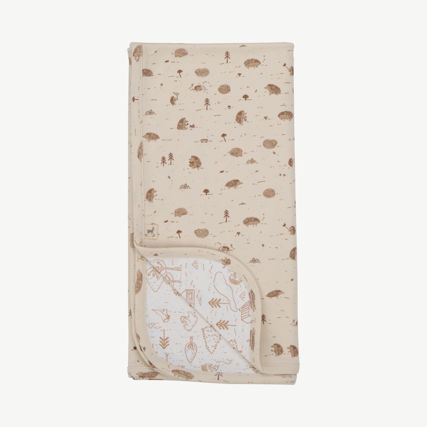 Manta Doble Cara - Erizos Beige Claro