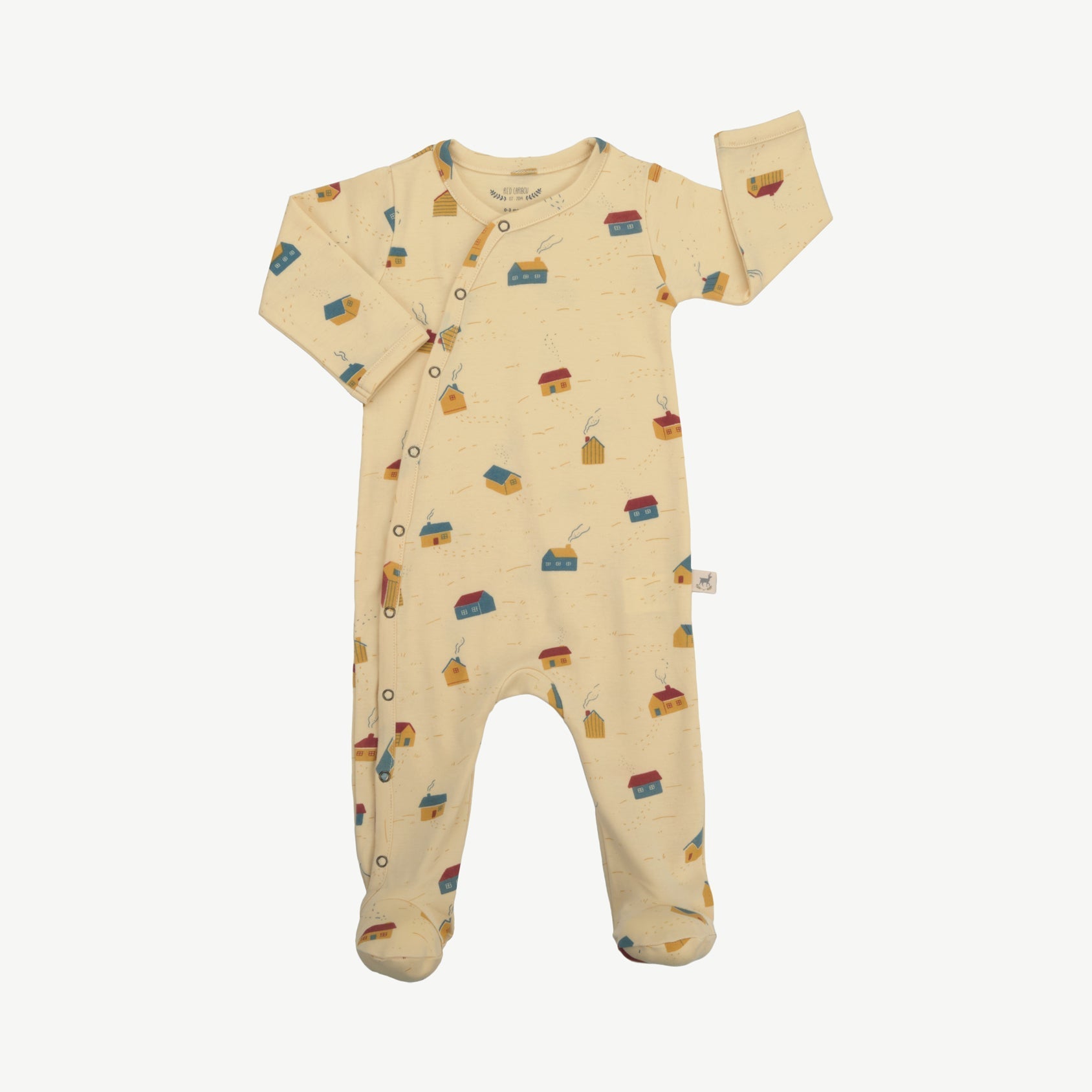 Pijama con Patitas - Casitas Limón Claro