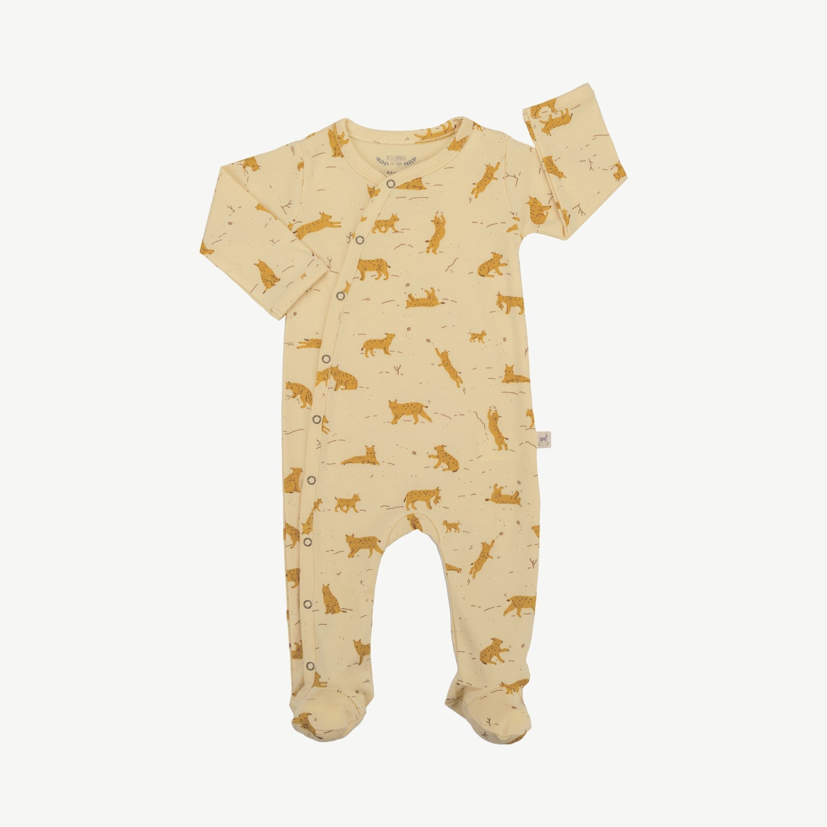 Pijama con Patitas - Linces Limón Claro