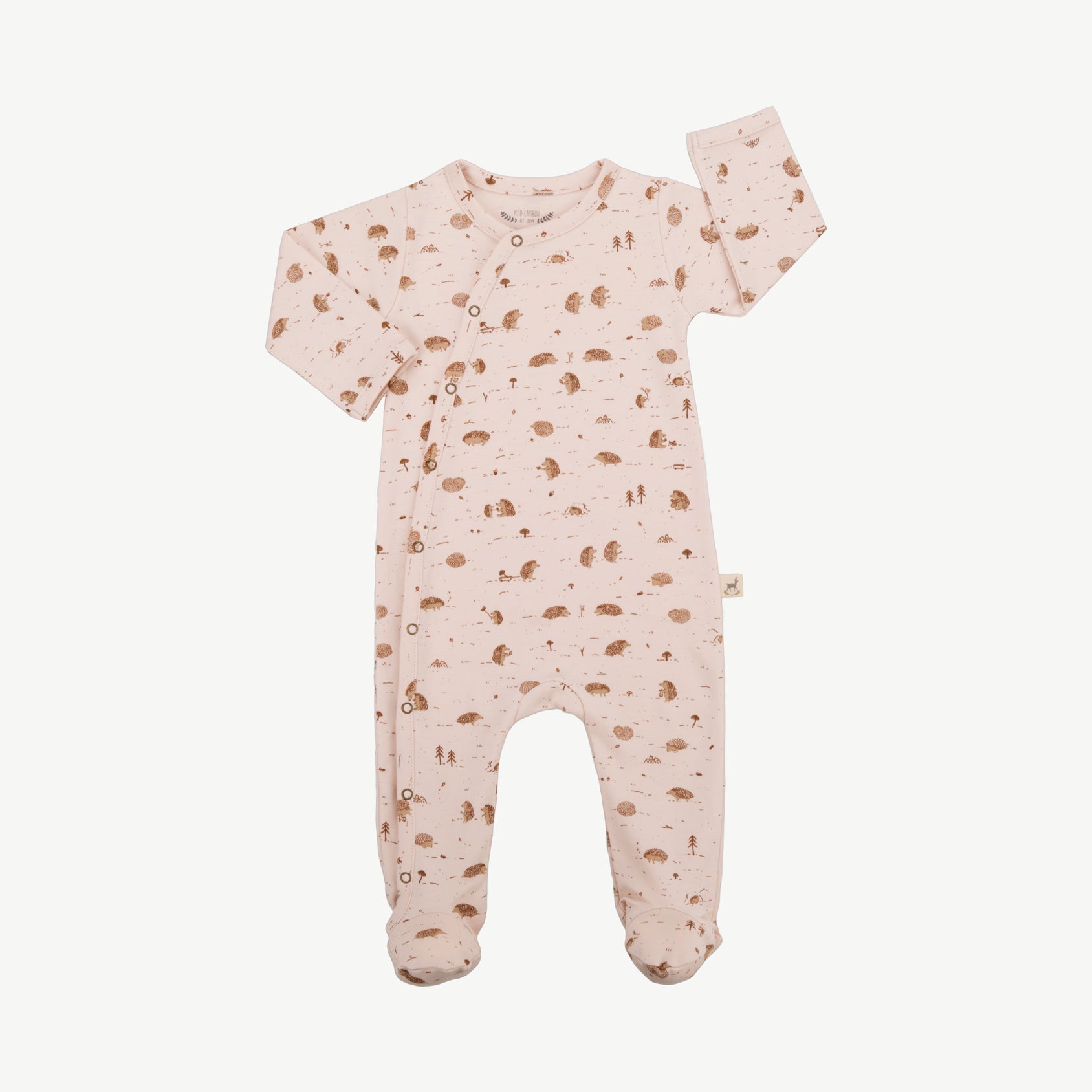 Pijama con Patitas - Erizos Durazno Suave