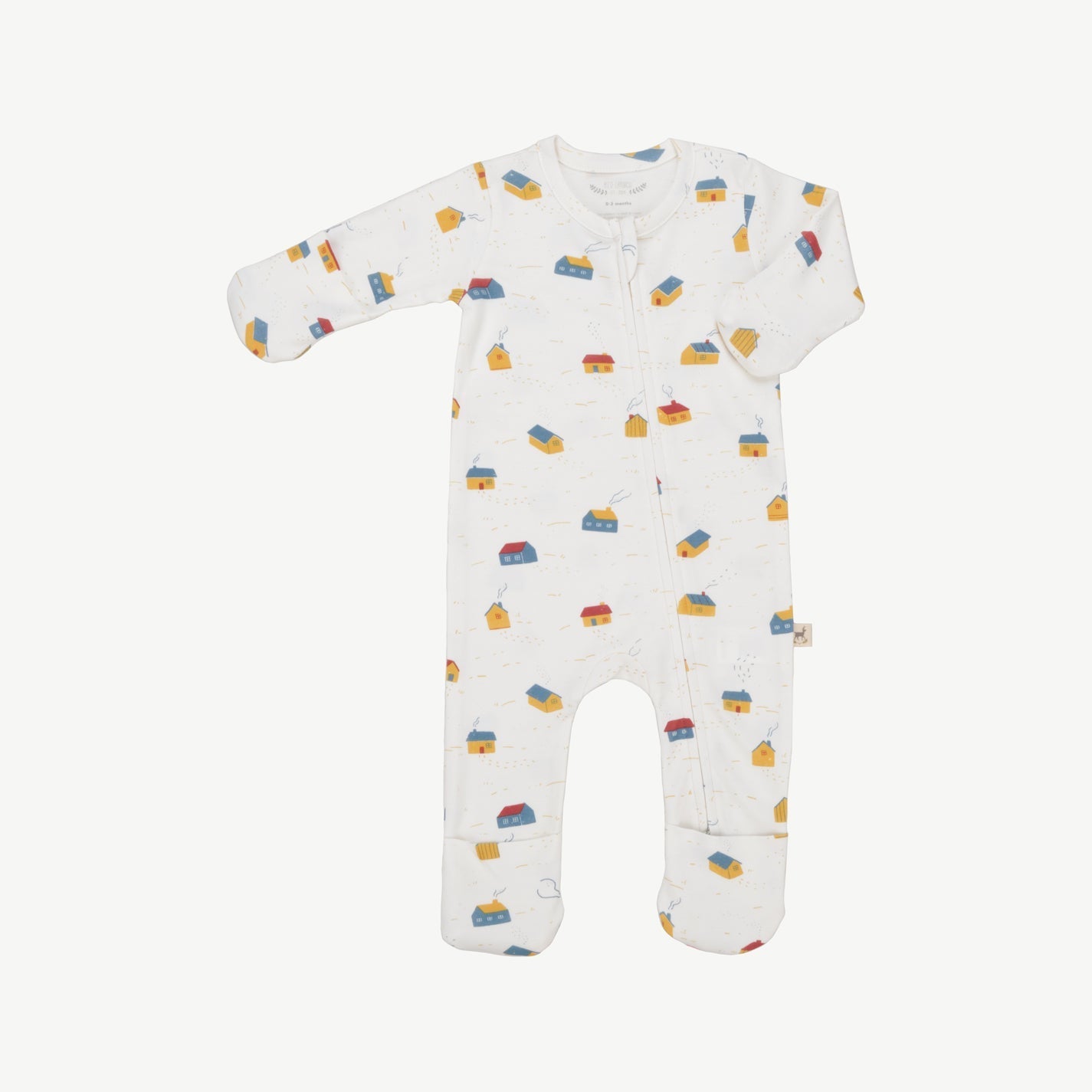 Pijama con cierre - Casitas Crema