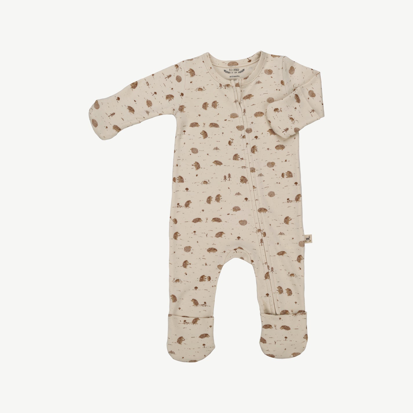 Pijama con cierre - Erizos Beige Claro
