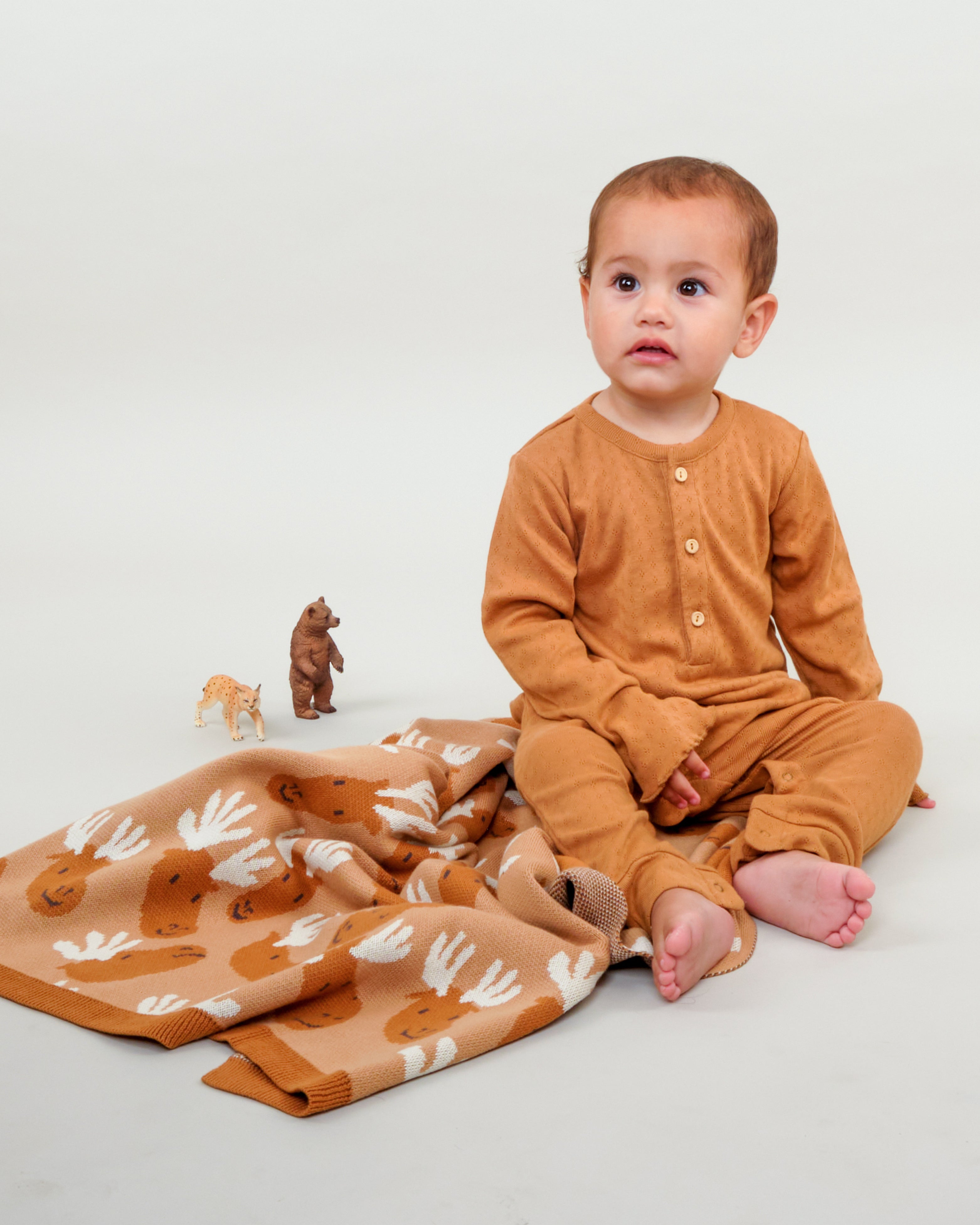 Manta Tejida - Alces Beige