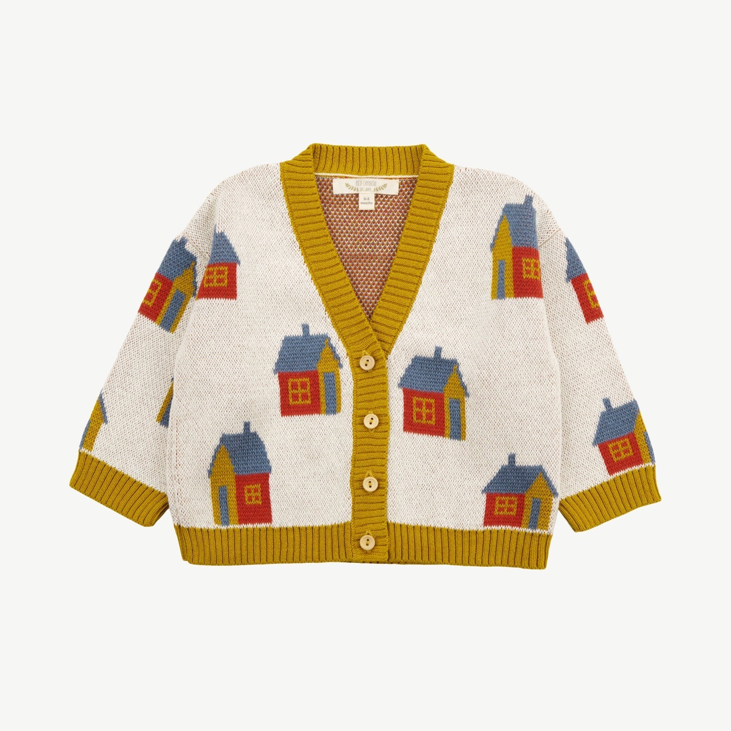 Cardigan Tejido - Casitas Crema