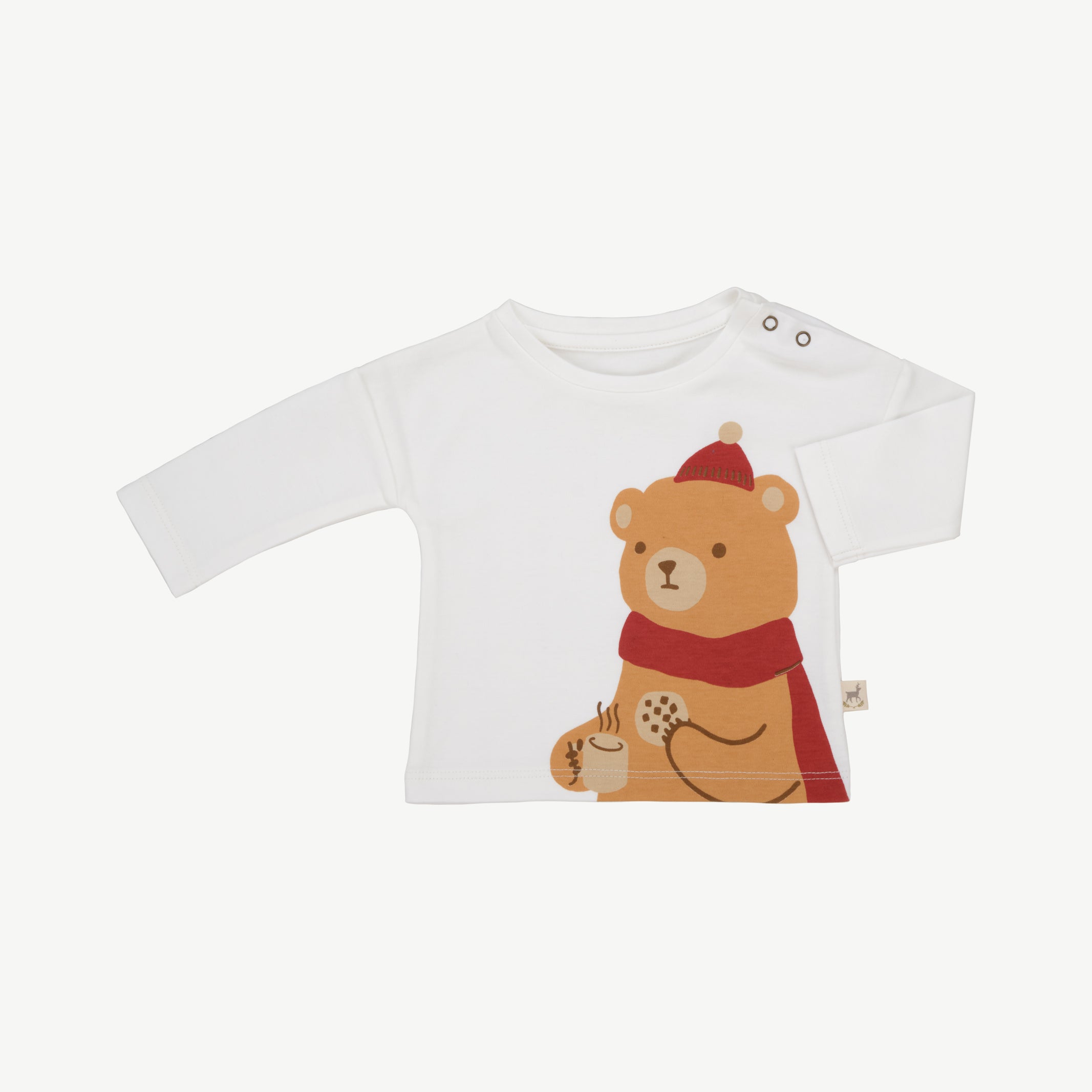 Polo Manga Larga - Osos Crema