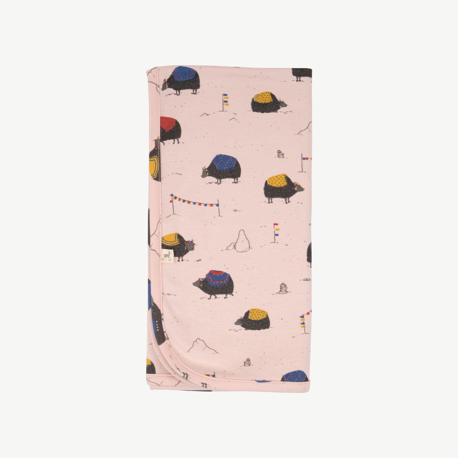 Manta reversible 'yak's journey' peach whip