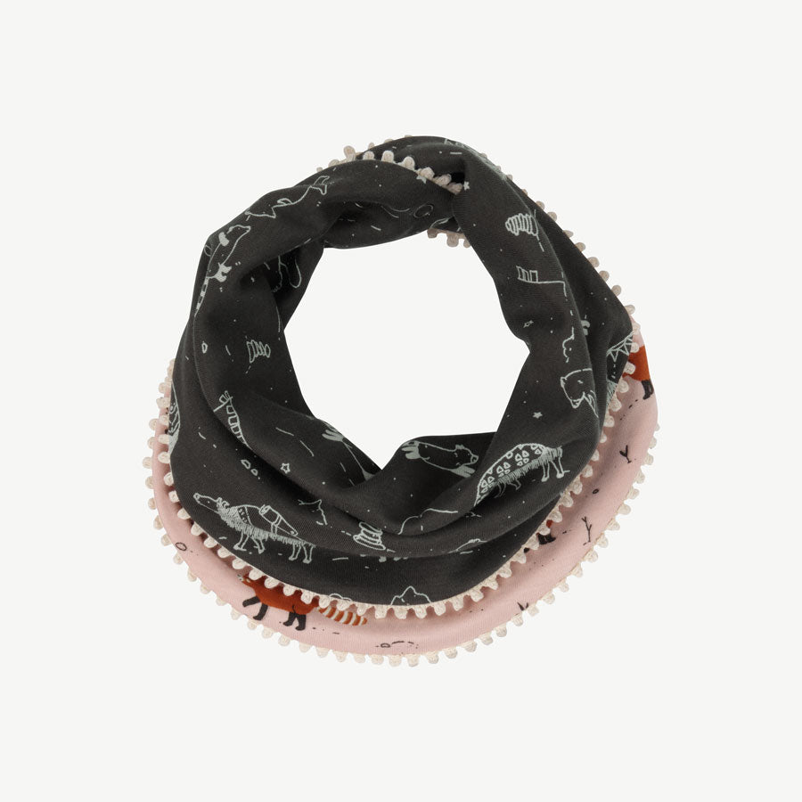 Bandana reversible 'joyfull panda' peach whip