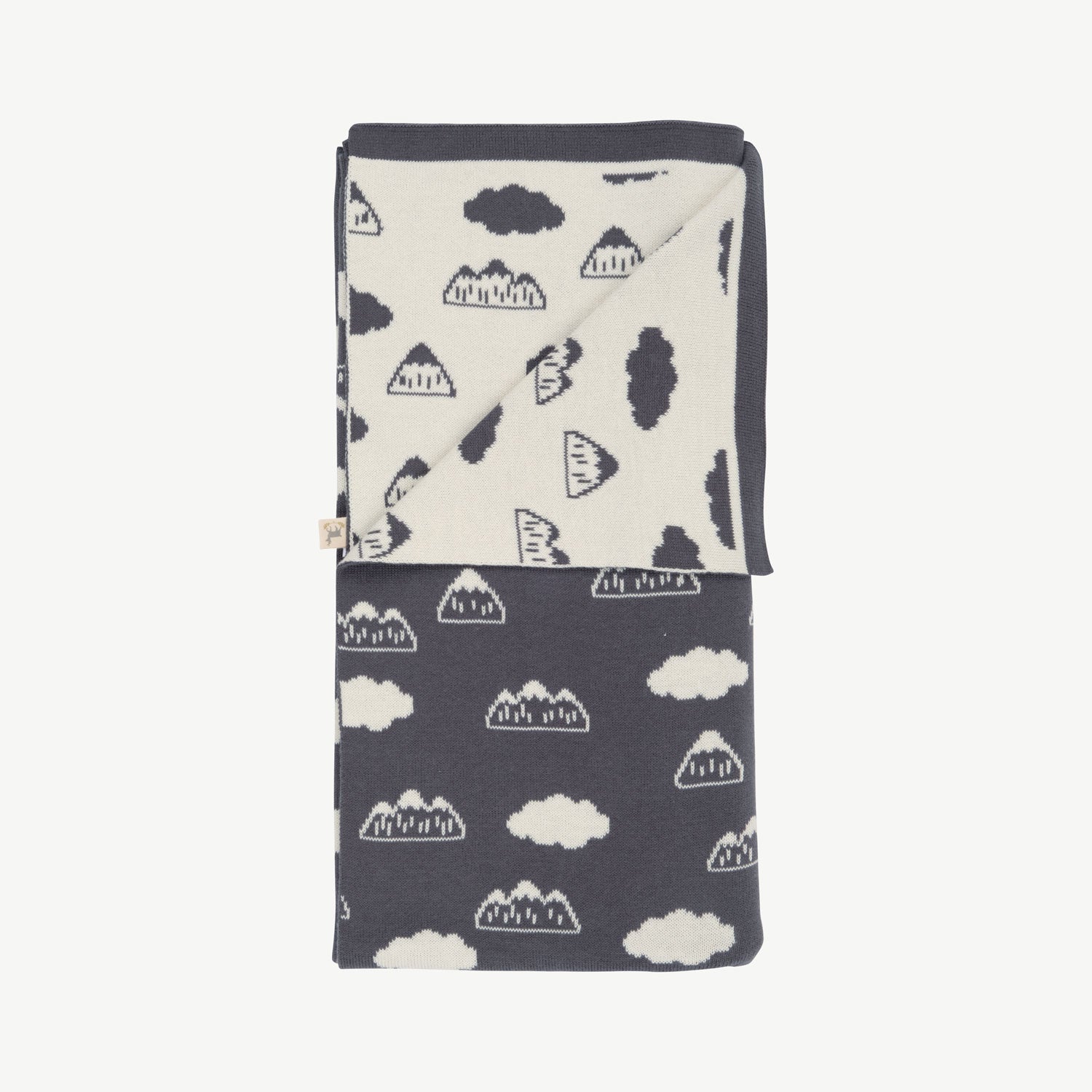 Manta tejida 'mountain's view' charcoal gray