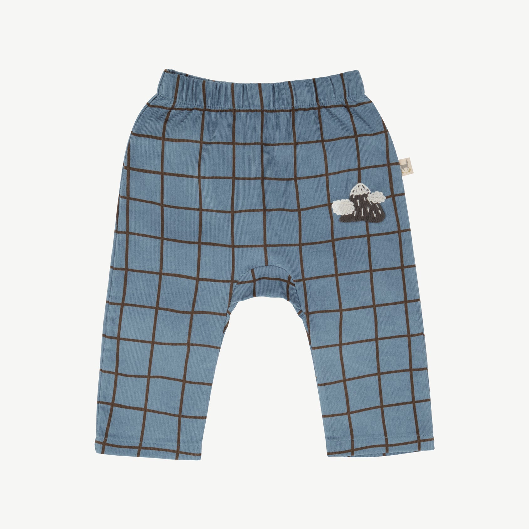 Pantalón corduroy 'mountain checks' blue mirage