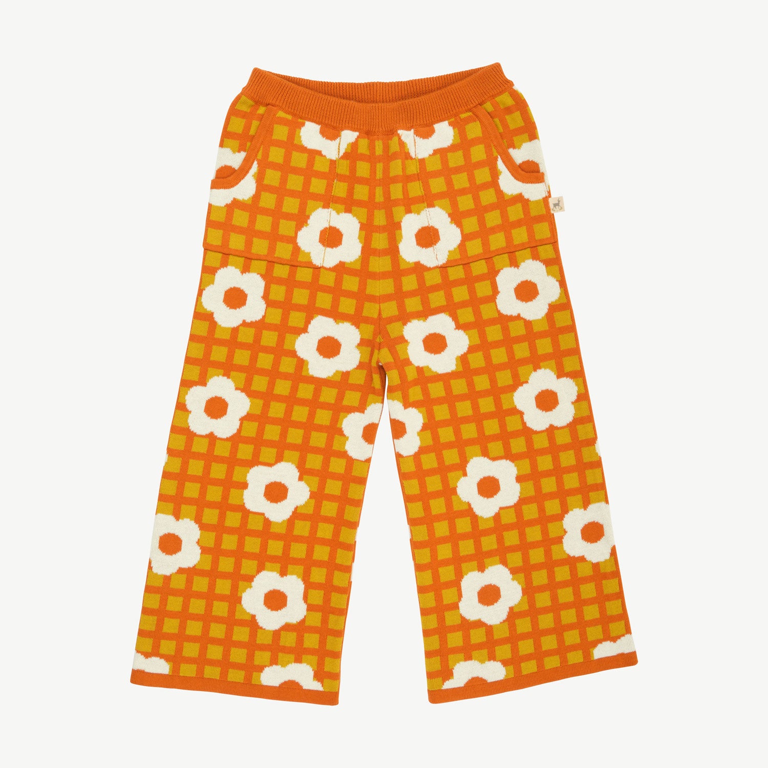 Pantalón Tejido 'winter flora' multi rust