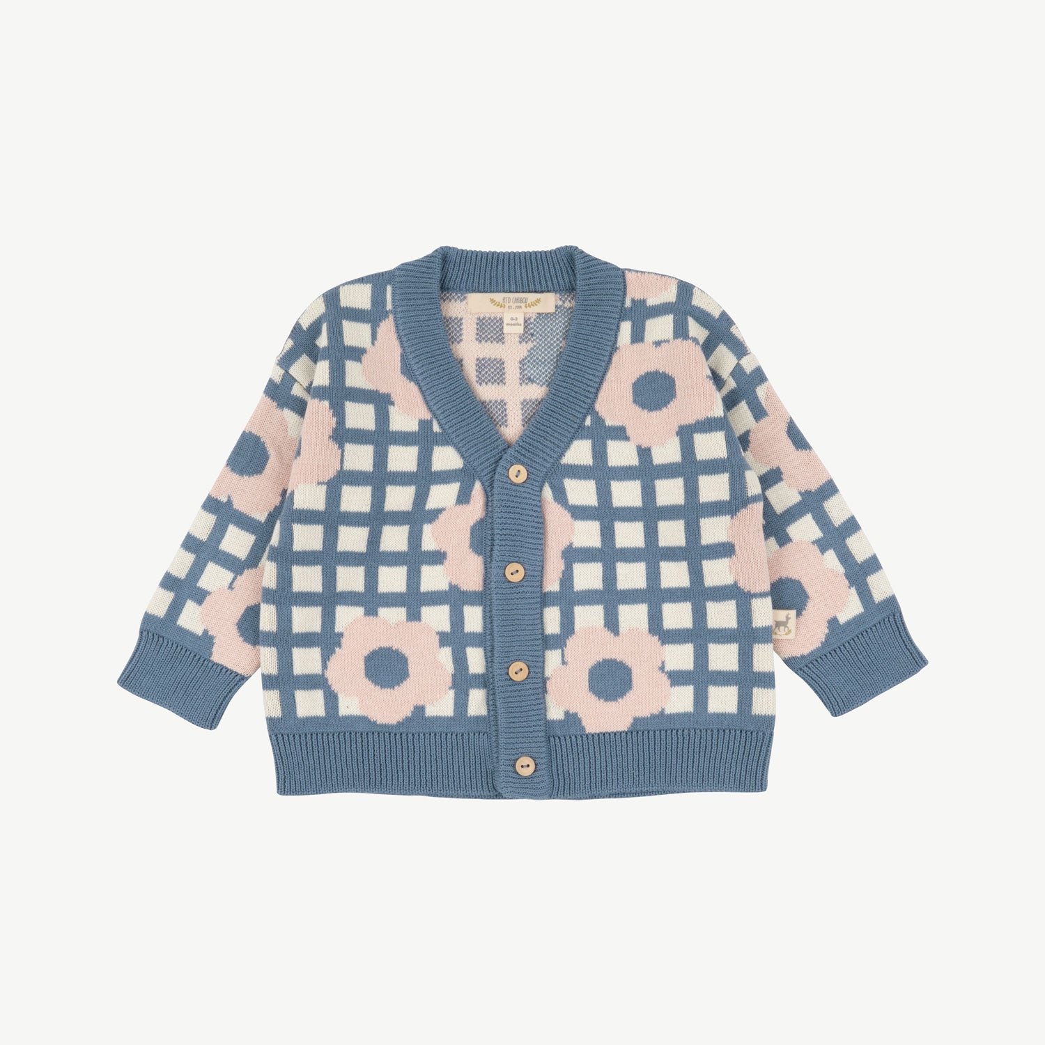 Cardigan tejido 'winter flora' multi blue mirage