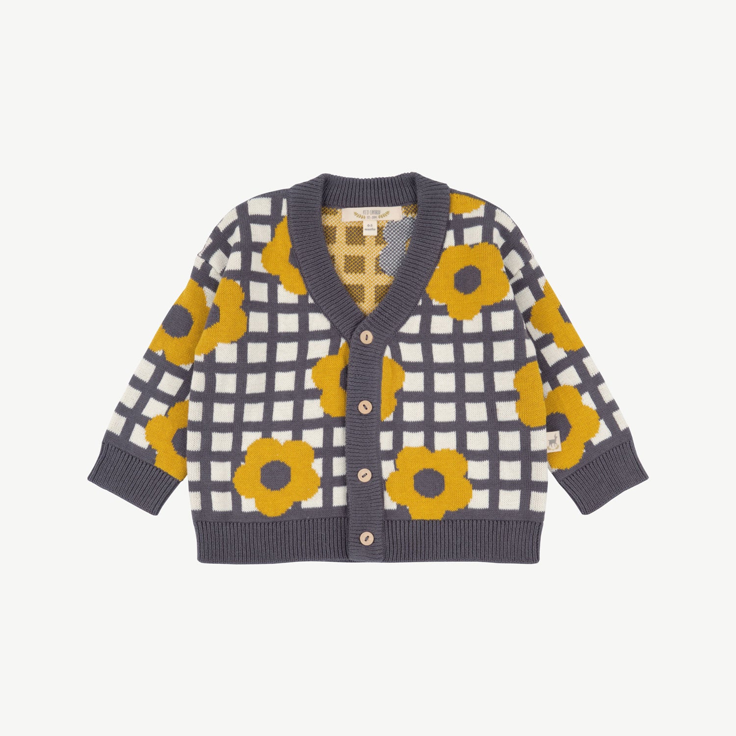 Cardigan tejido 'winter flora' multi blue mirage