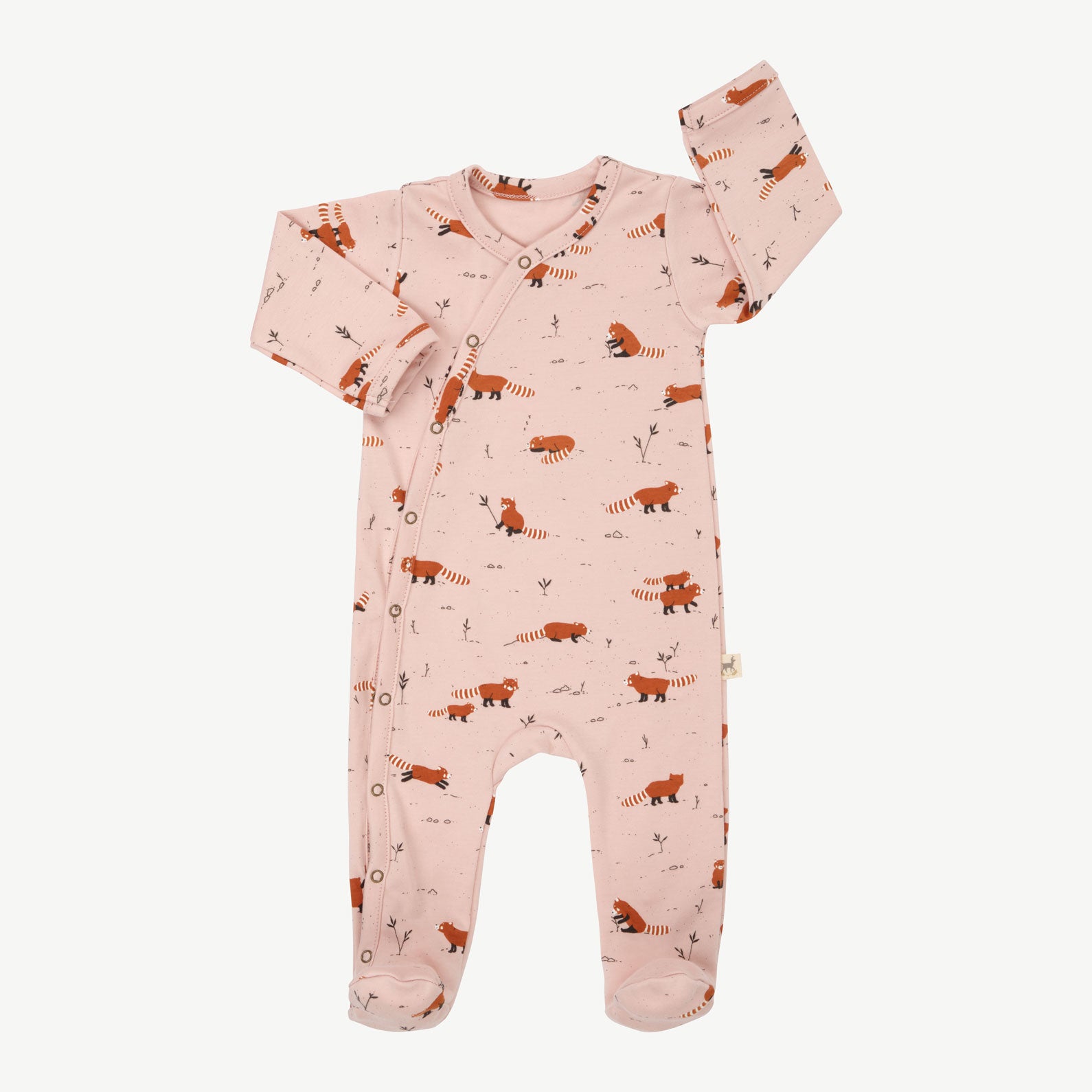 Enterizo con pies 'joyfull panda' peach whip