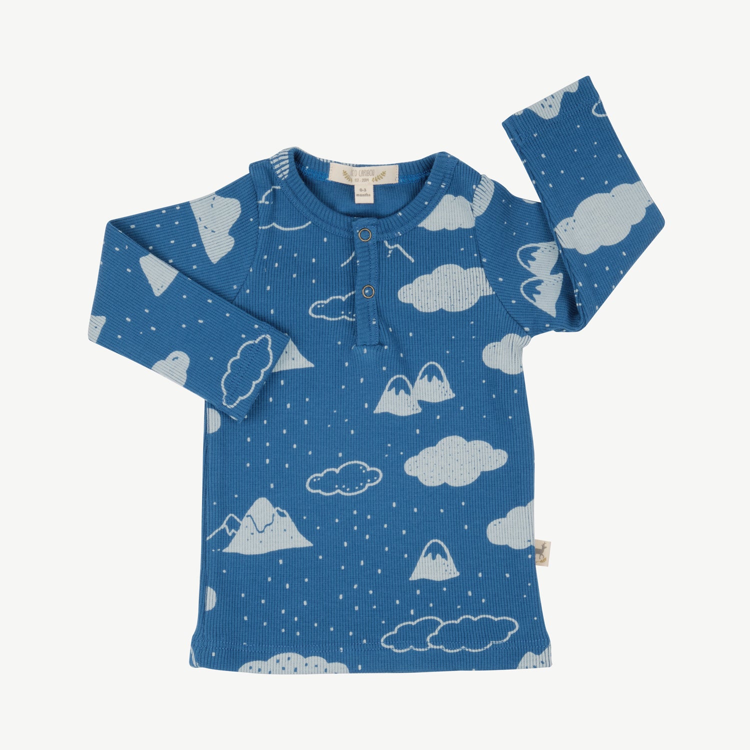 Polo henley 'amongst the clouds' dark blue
