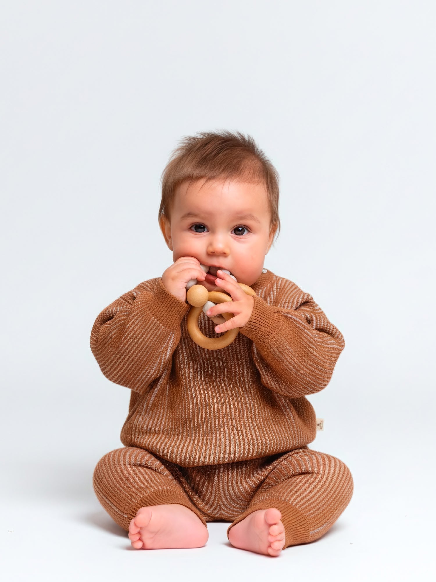 Suéter Tejido - Rib - Two-Tone Cashew