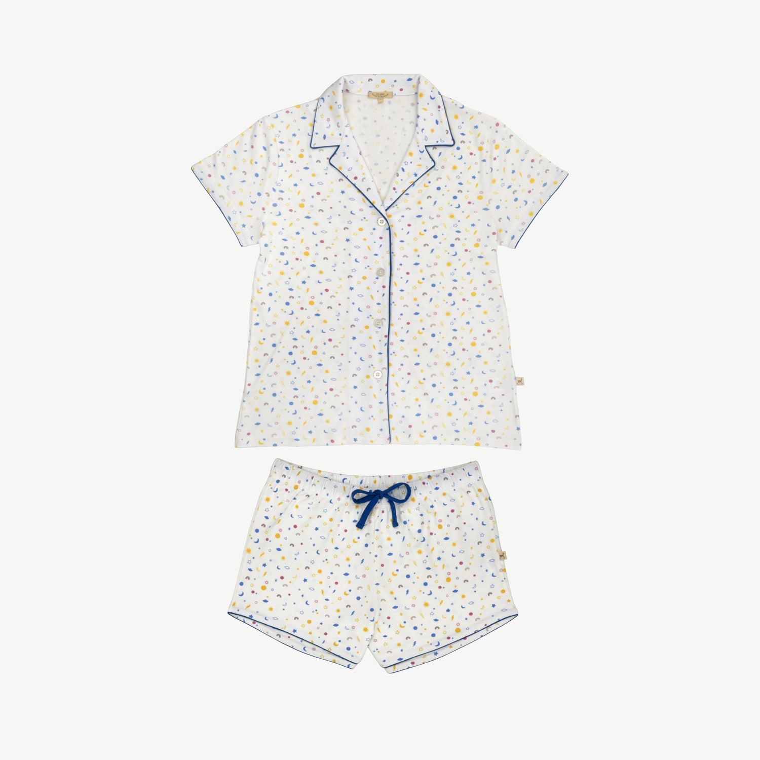 Pijama Camisero Corto - Sky Dreams - Ivory