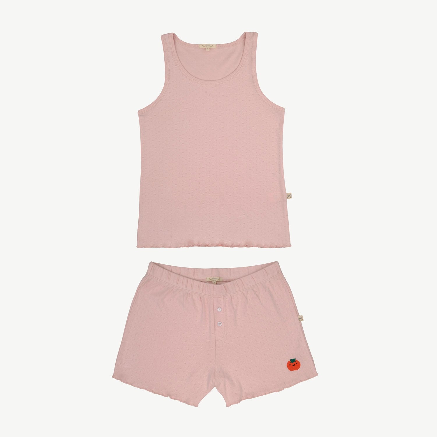 Pijama Pointelle manga cero - Tomate - Lotus