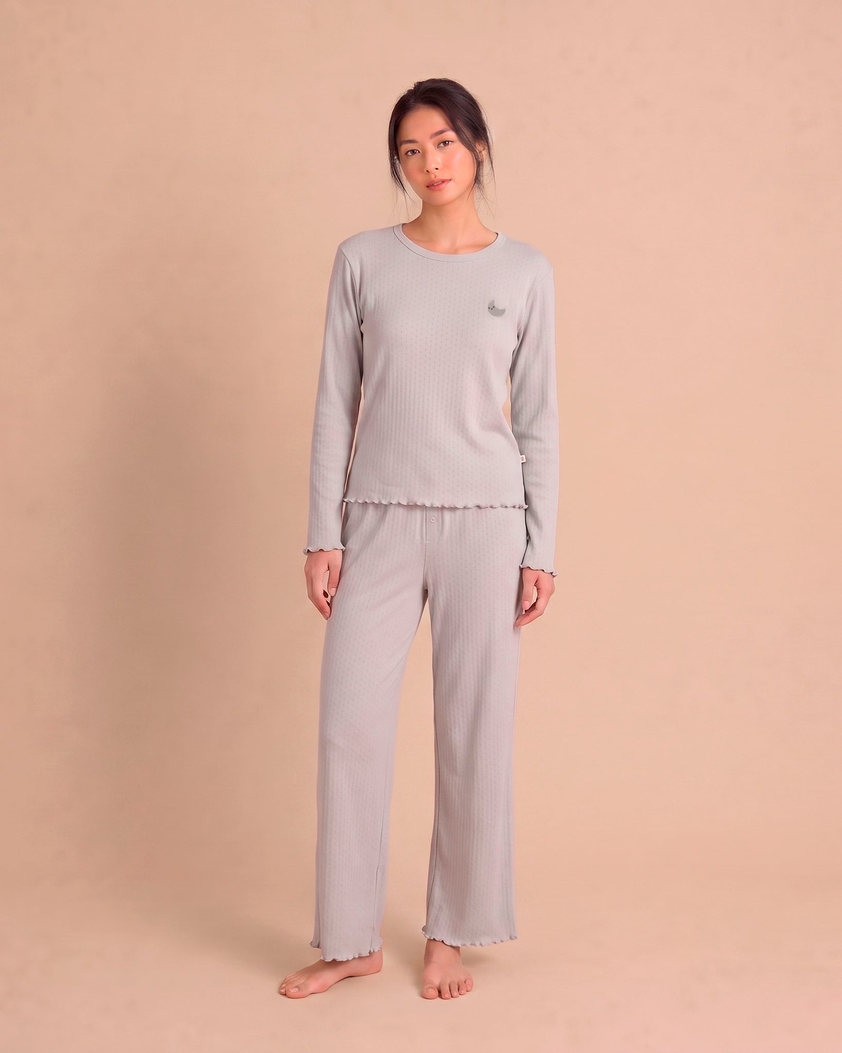 Pijama Pointelle Manga Larga - Luna - Lunar Rock