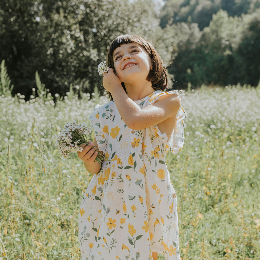 Vestido 'spring blossom' ivory