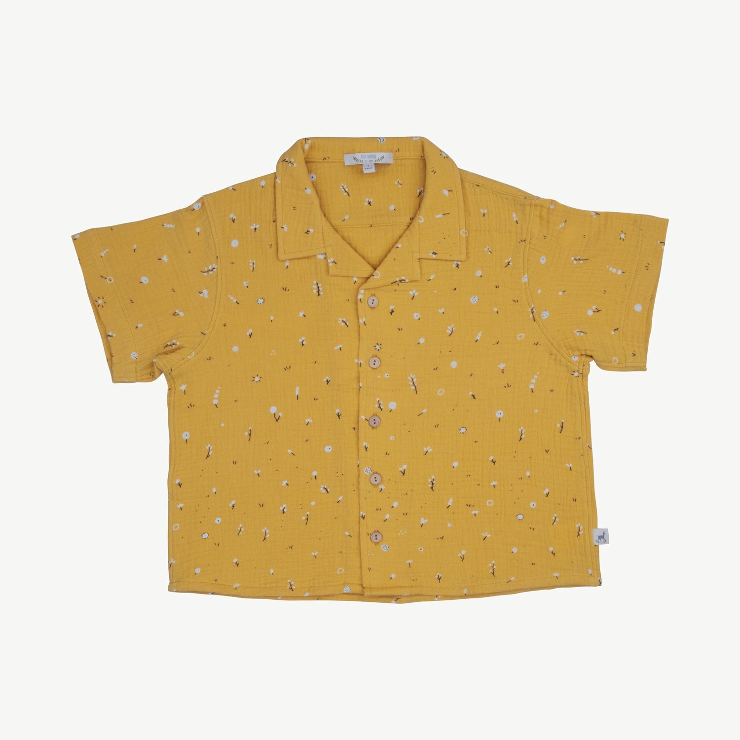 Camisa de Muselina 'dusty bloom' amber yellow