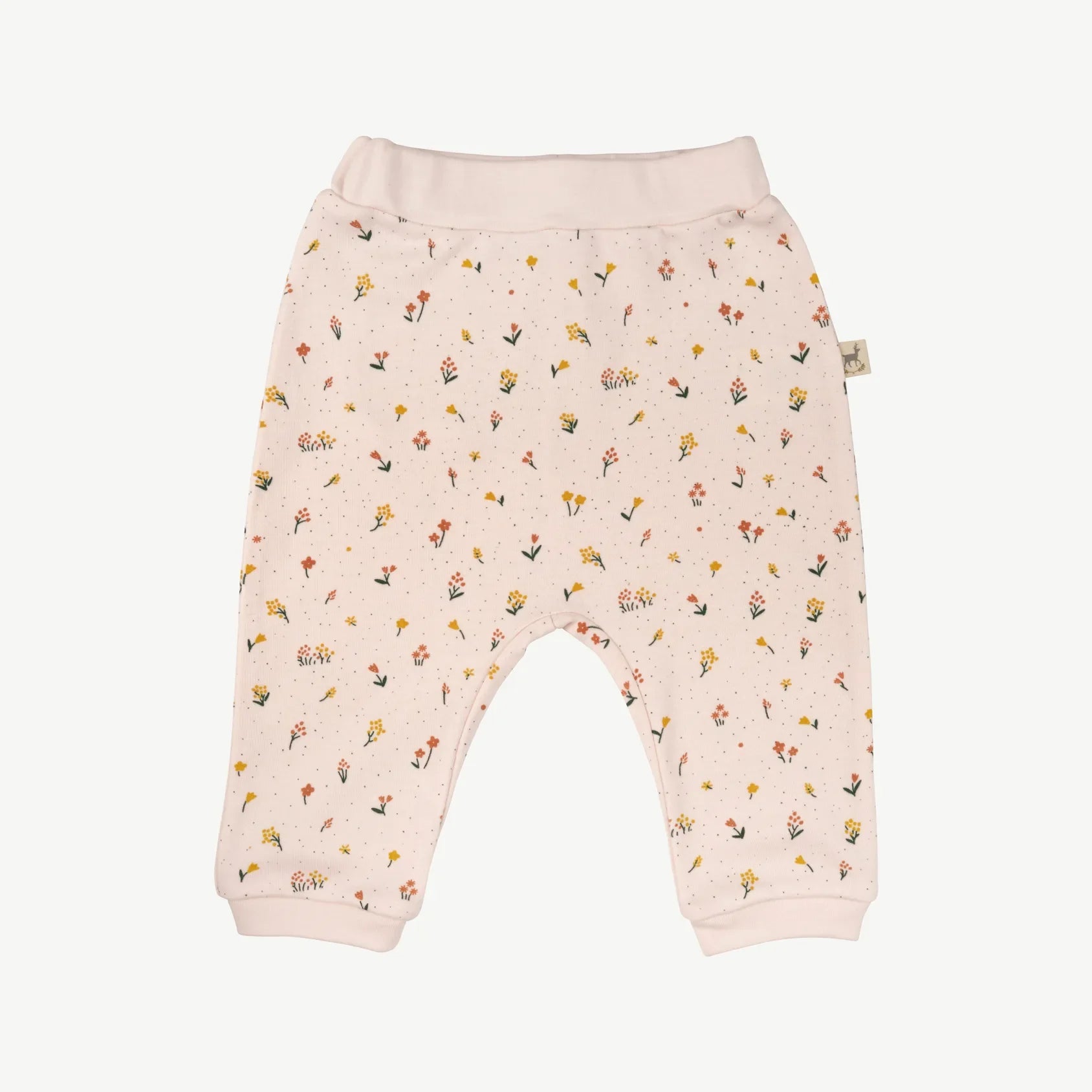 Pantalón de Bebé Rosa Pálido - Flores Silvestres