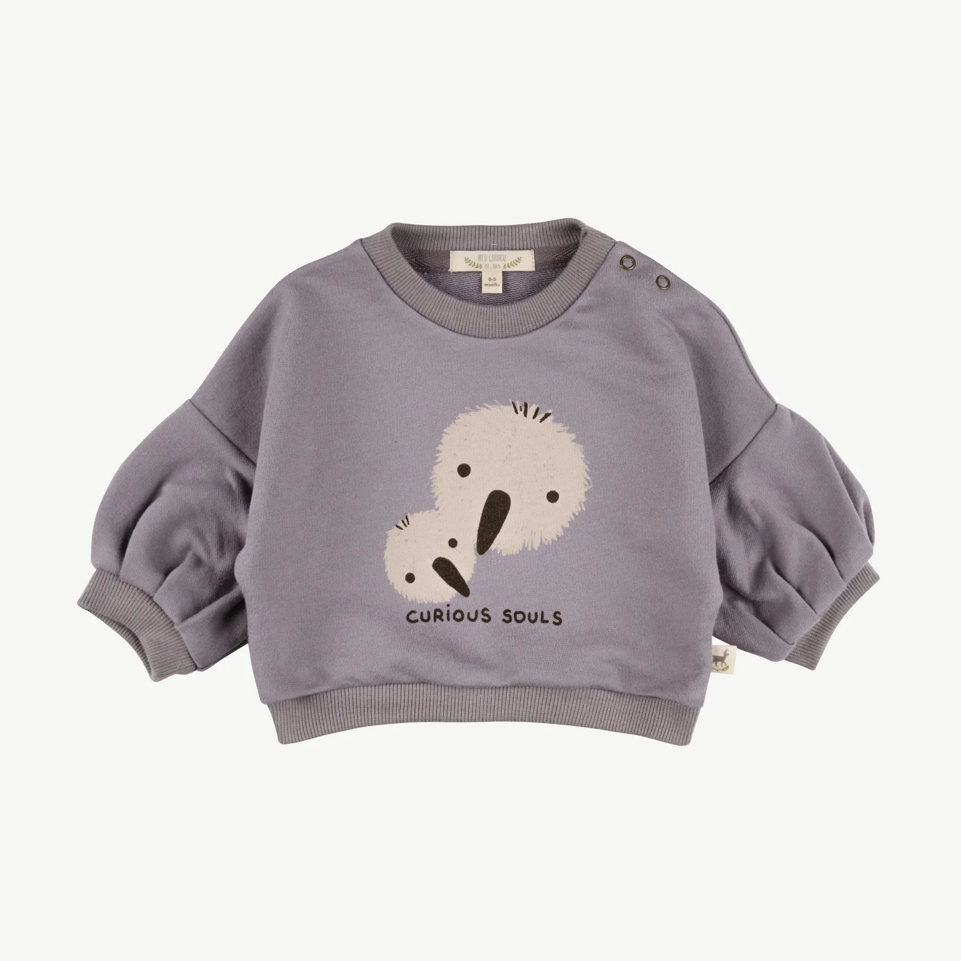 Polera con Mangas Globo de Bebé Gris Lavanda - Emus