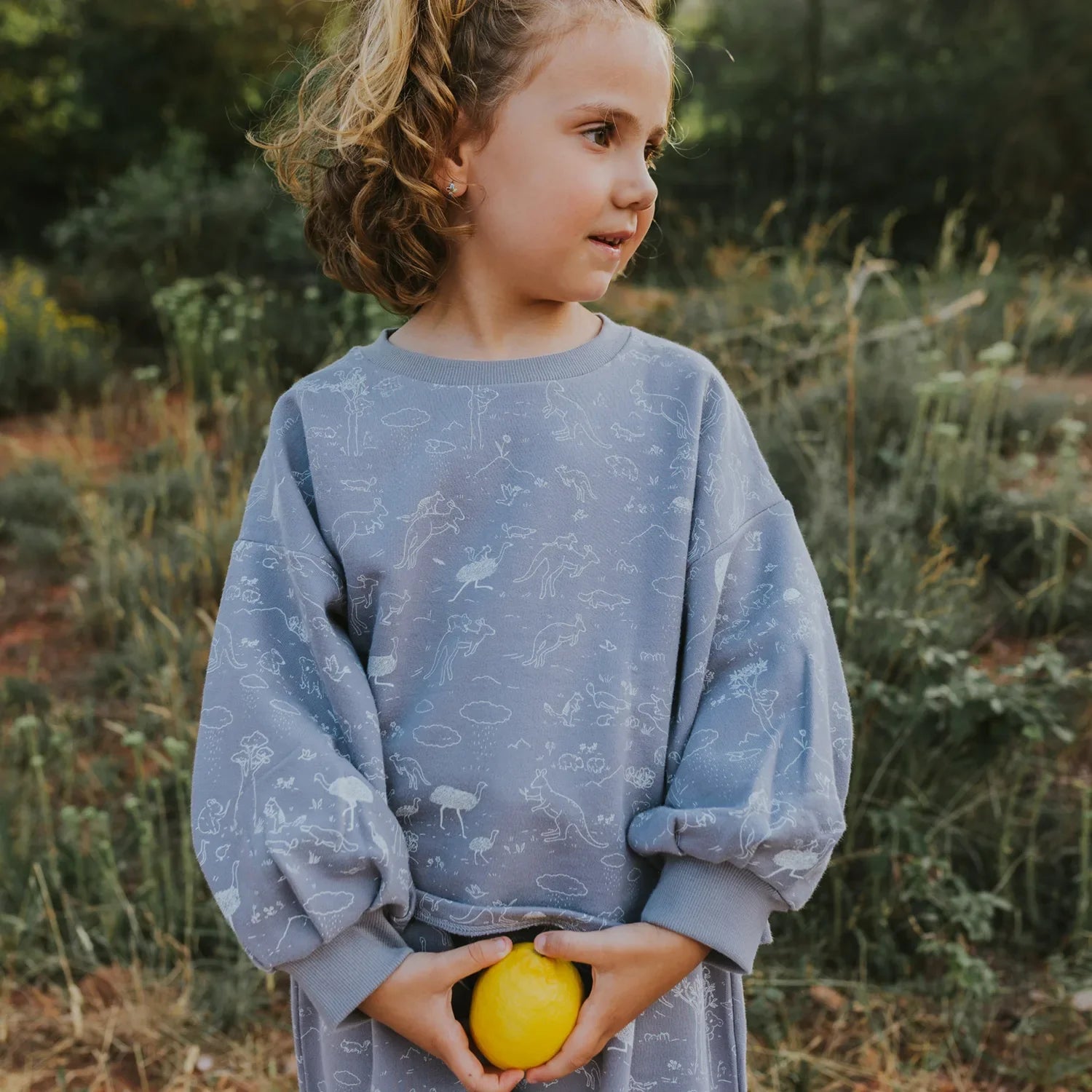 Polera con Mangas Globo Gris Lavanda - Historia