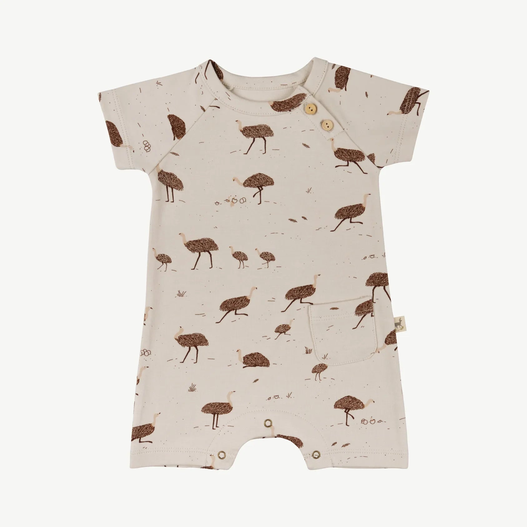 Enterizo Manga Corta de Bebé gris claro - Emus