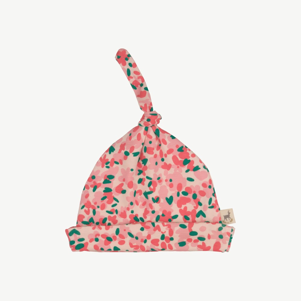 Gorro - Flores - Durazno Suave