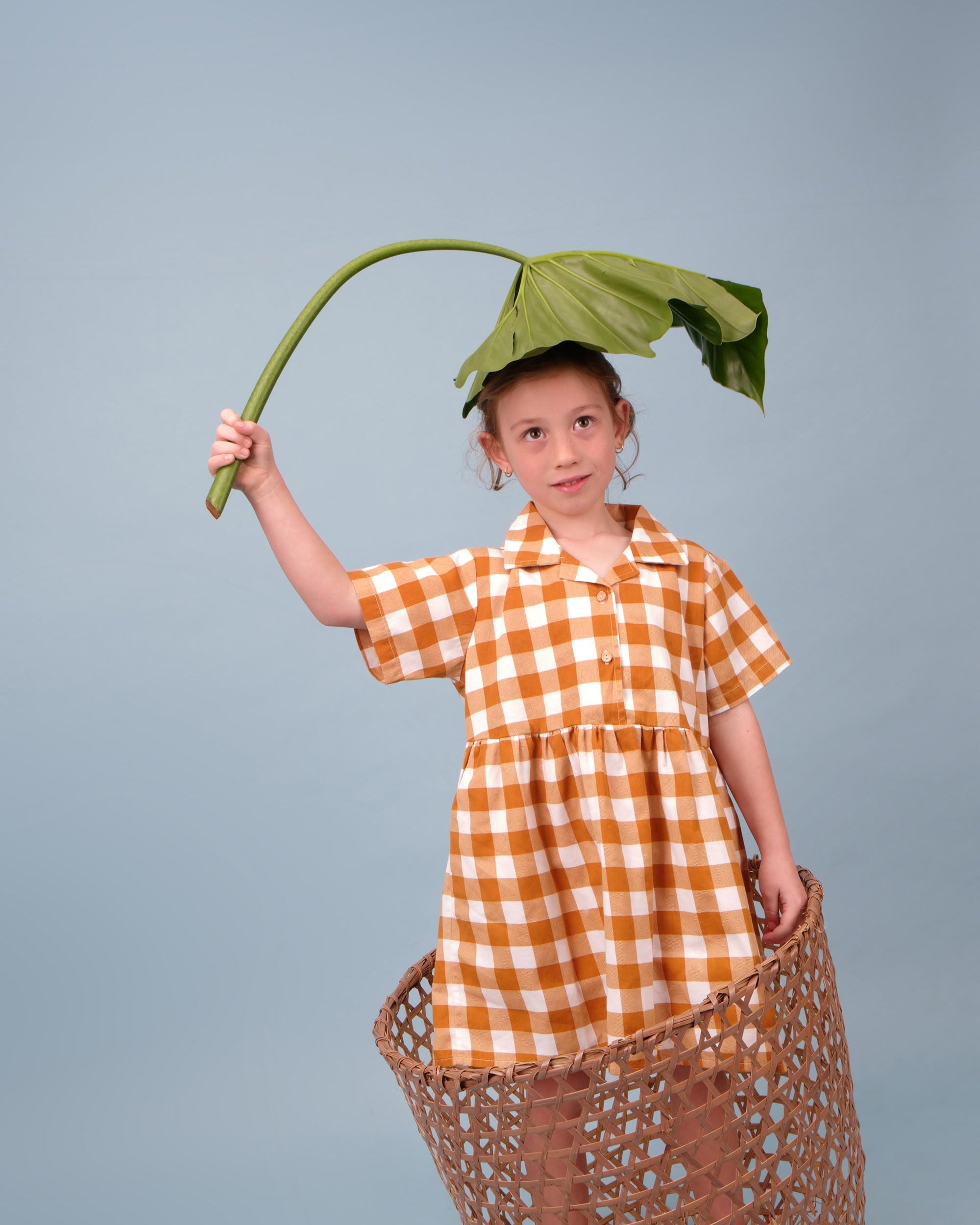 Vestido Aloha - Cuadros Vichy - Mostaza