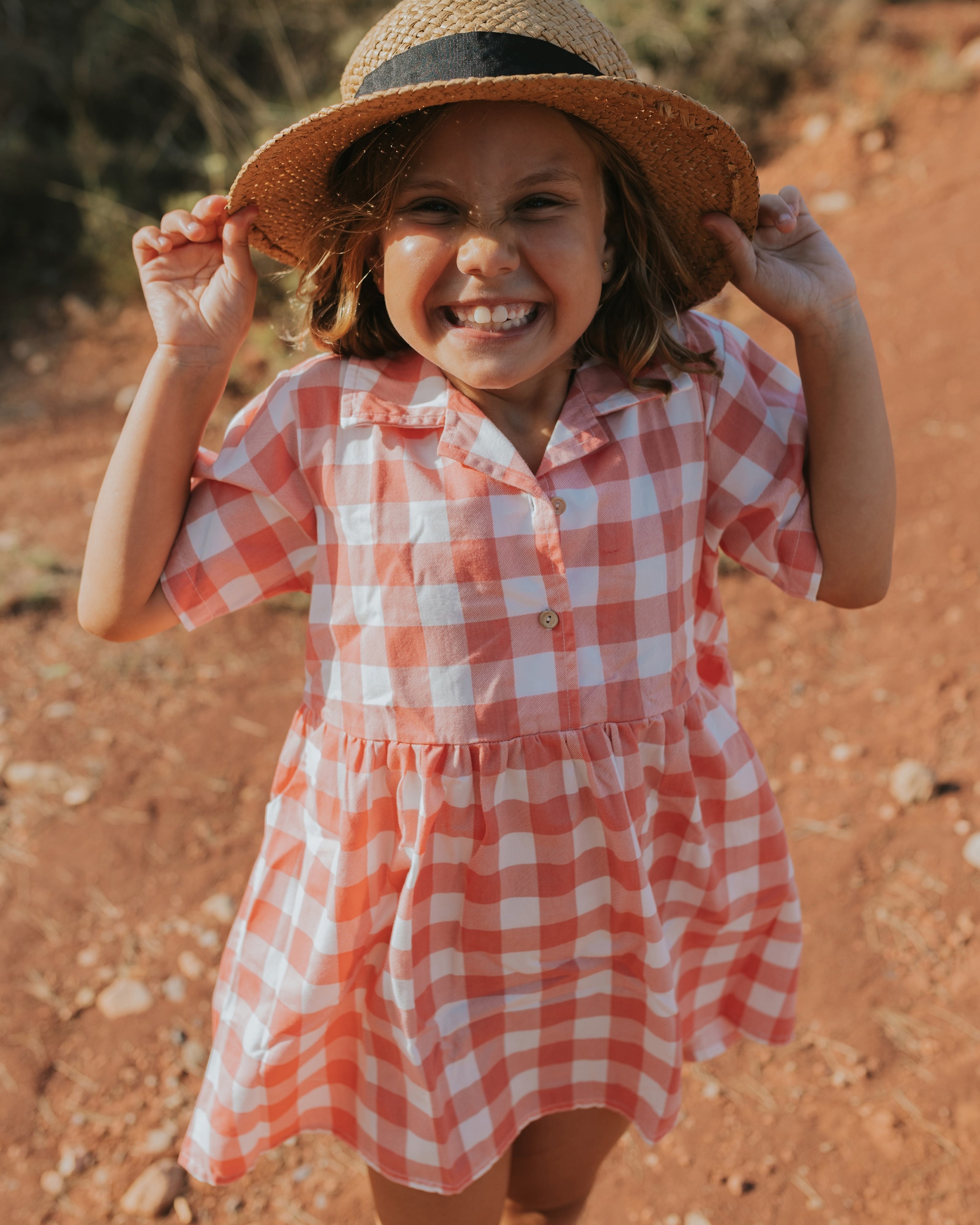 Vestido Aloha - Cuadros Vichy - Rosa
