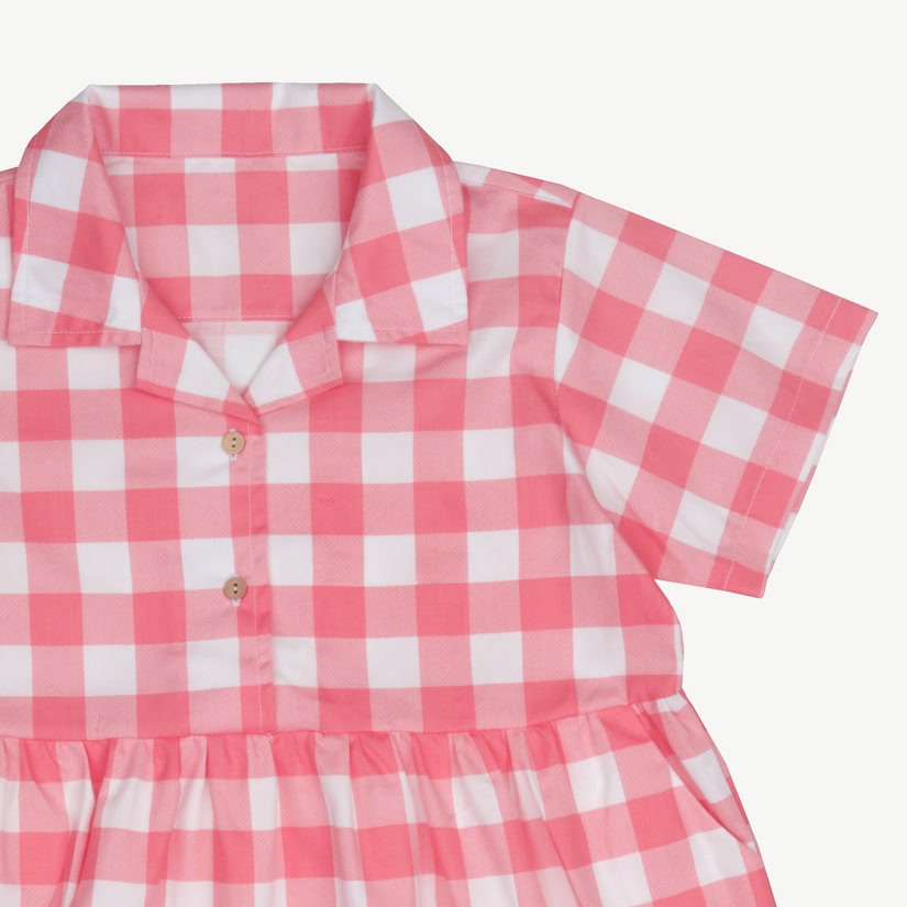 Vestido Aloha - Cuadros Vichy - Rosa