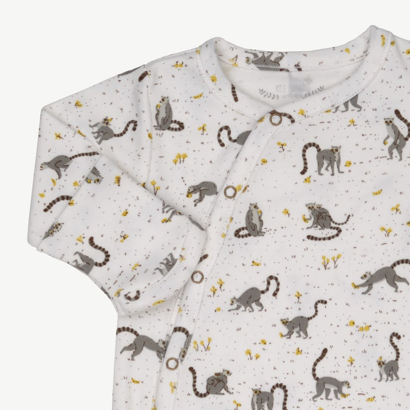 Pijama con Patitas - Lemures - Crema