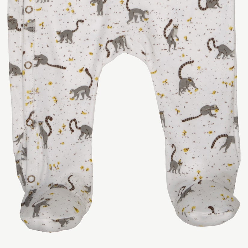Pijama con Patitas - Lemures - Crema