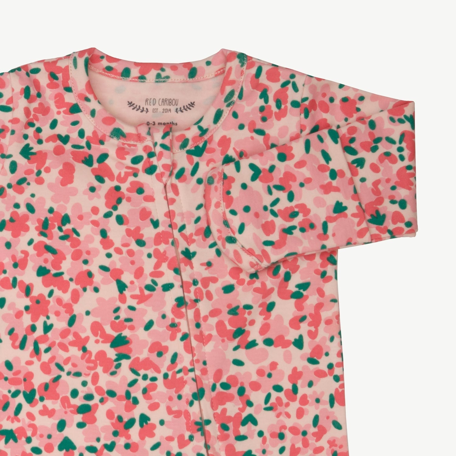 Pijama con Cierre - Flores - Durazno Suave