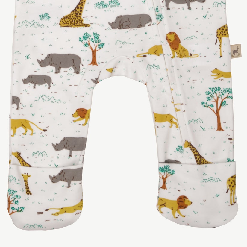 Pijama con Cierre - Safari - Crema