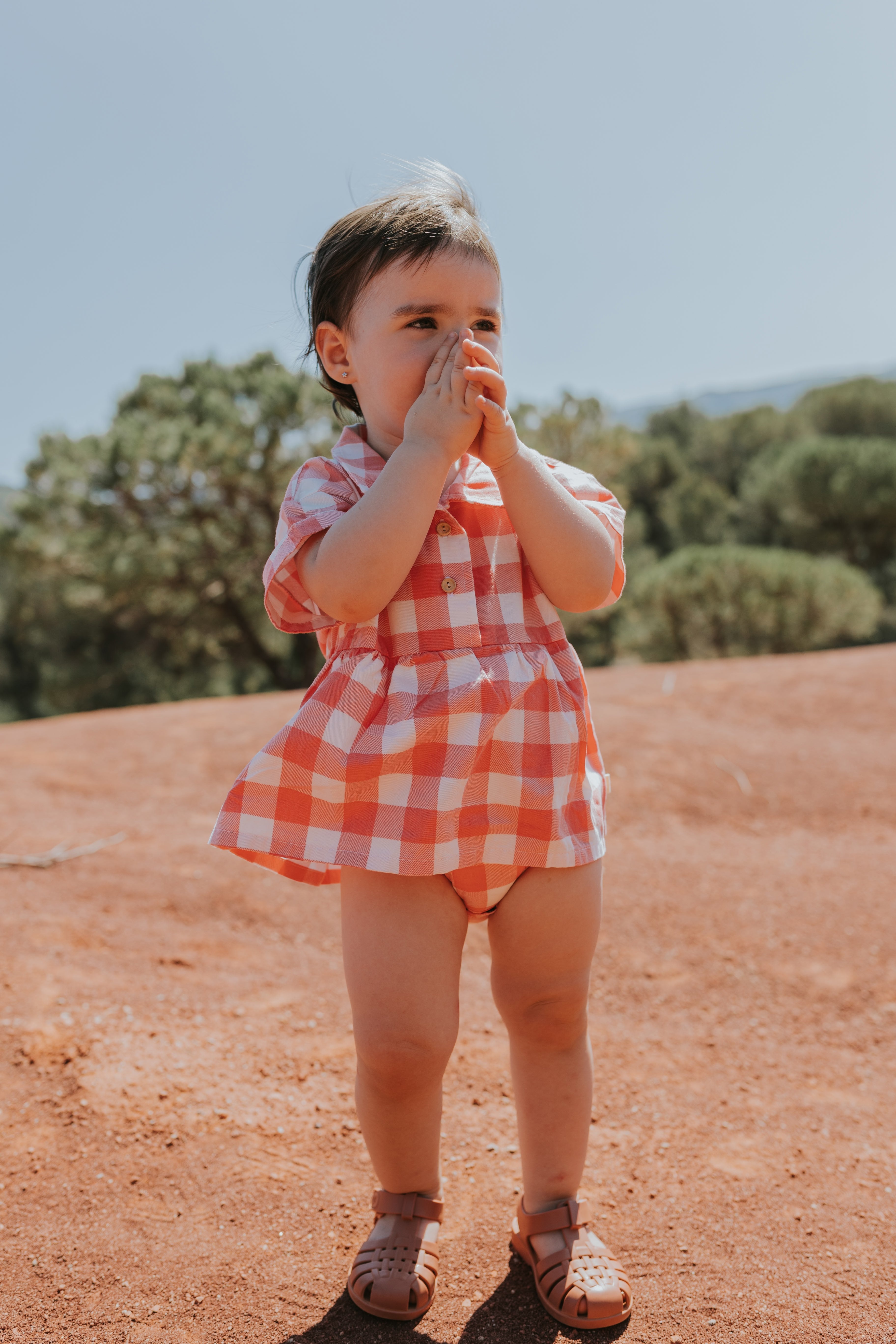 Body Vestido Camisero - Cuadros Vichy - Rosa