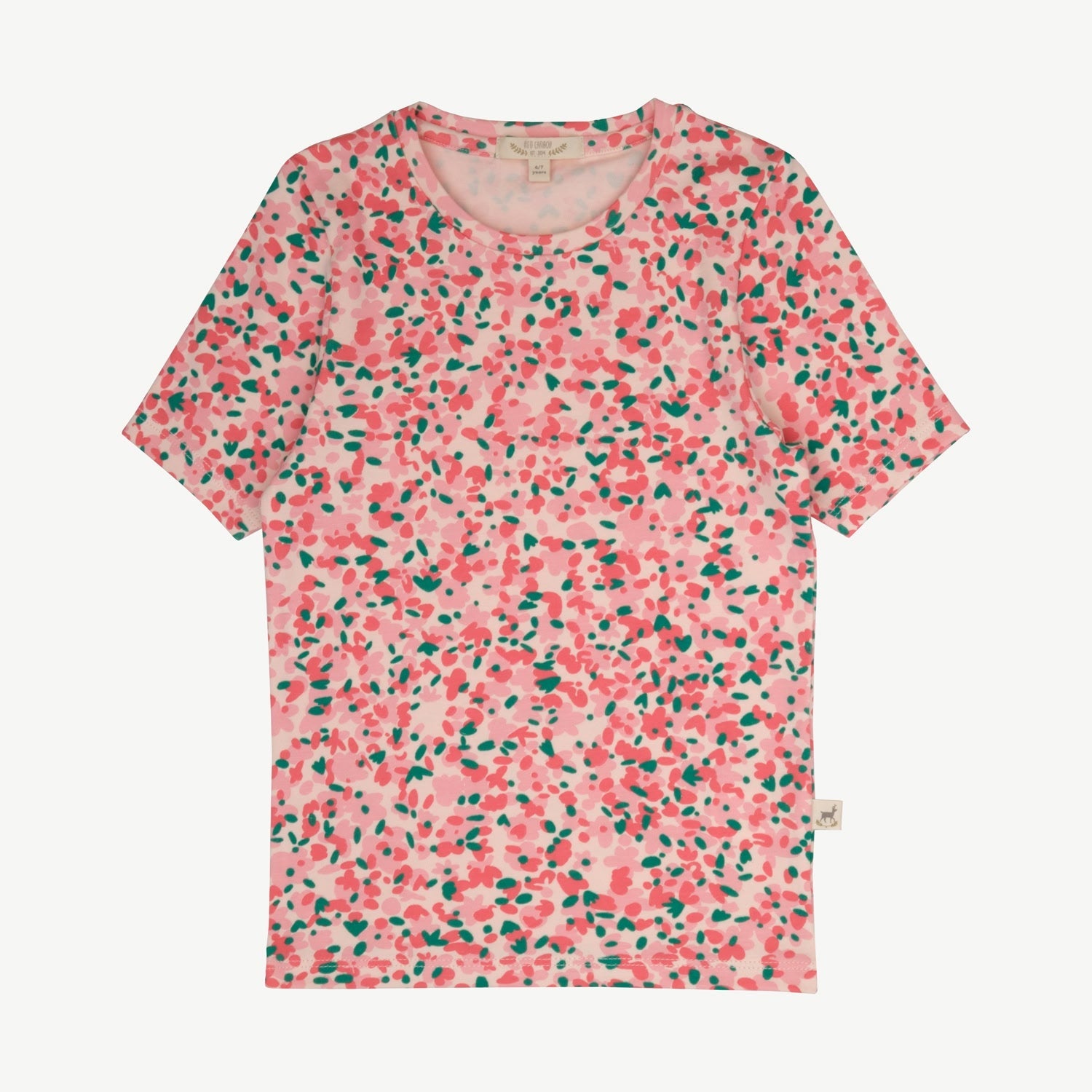 Pijama Manga Corta - Flores - Durazno Suave