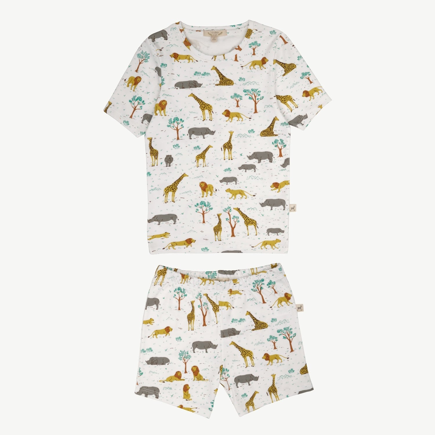Pijama Manga Corta - Safari - Crema