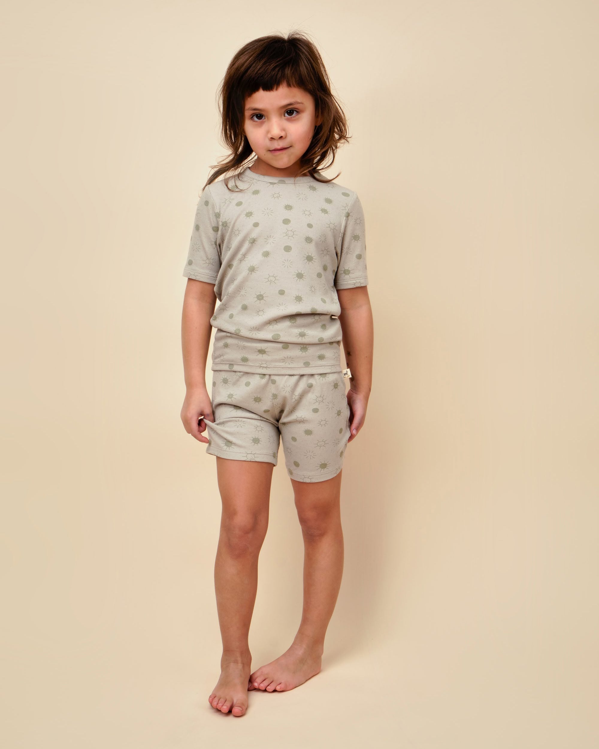 Pijama Manga Corta - Soles - Gris