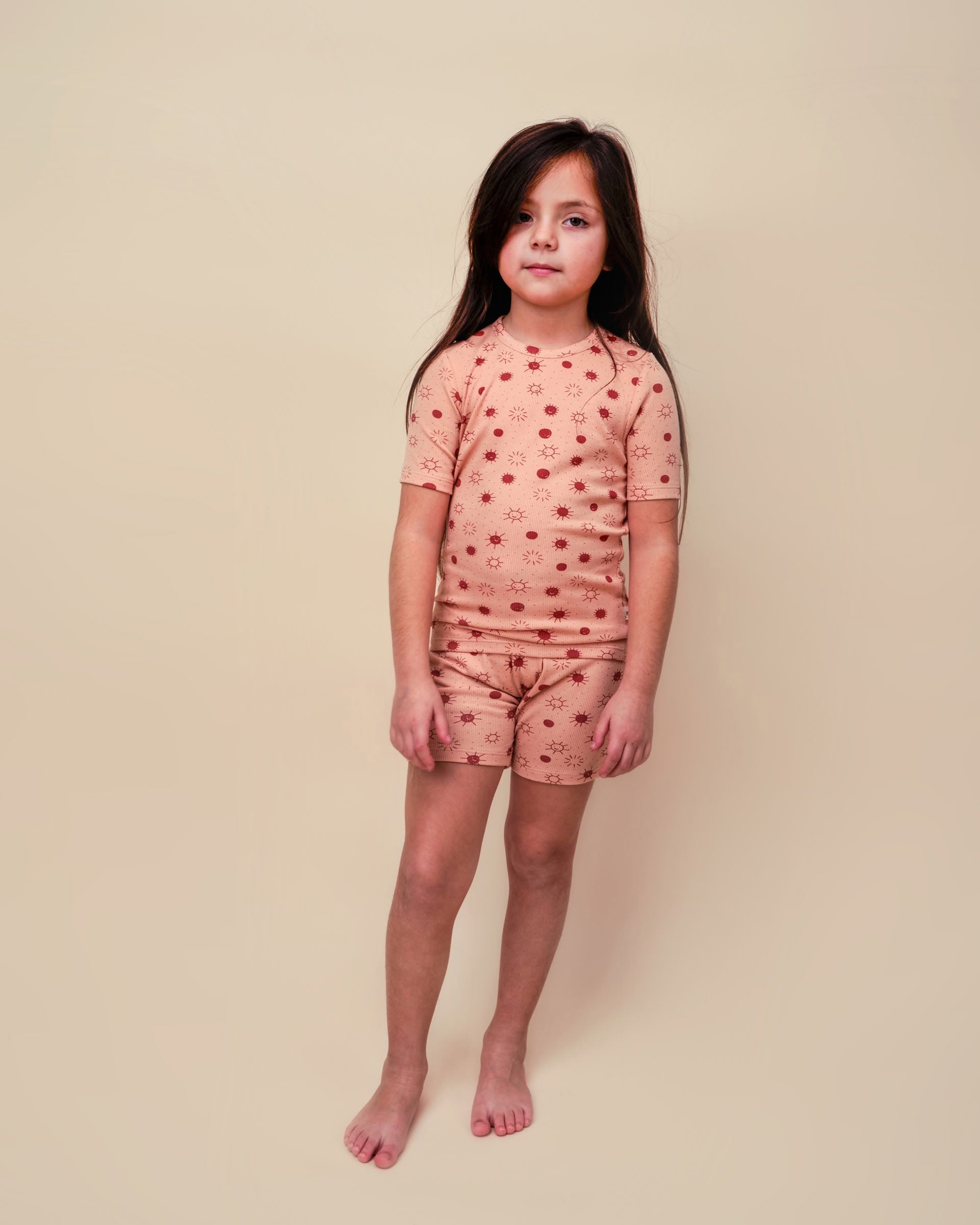 Pijama Manga Corta - Soles - Rosa Coral