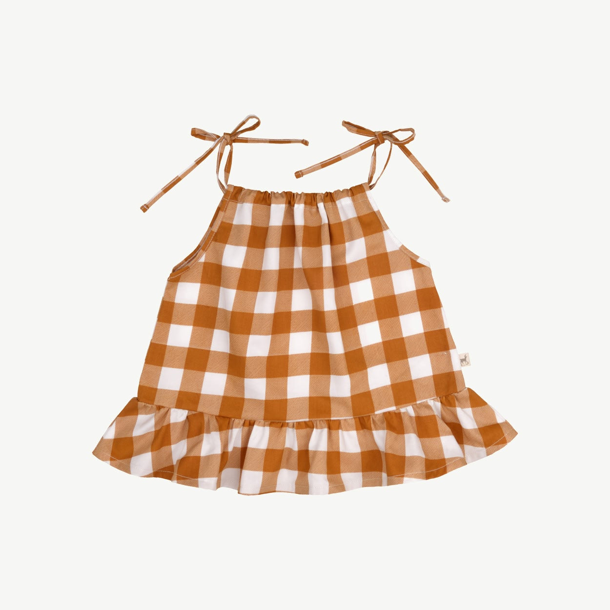 Blusa con Tirantes - Cuadros Vichy - Mostaza